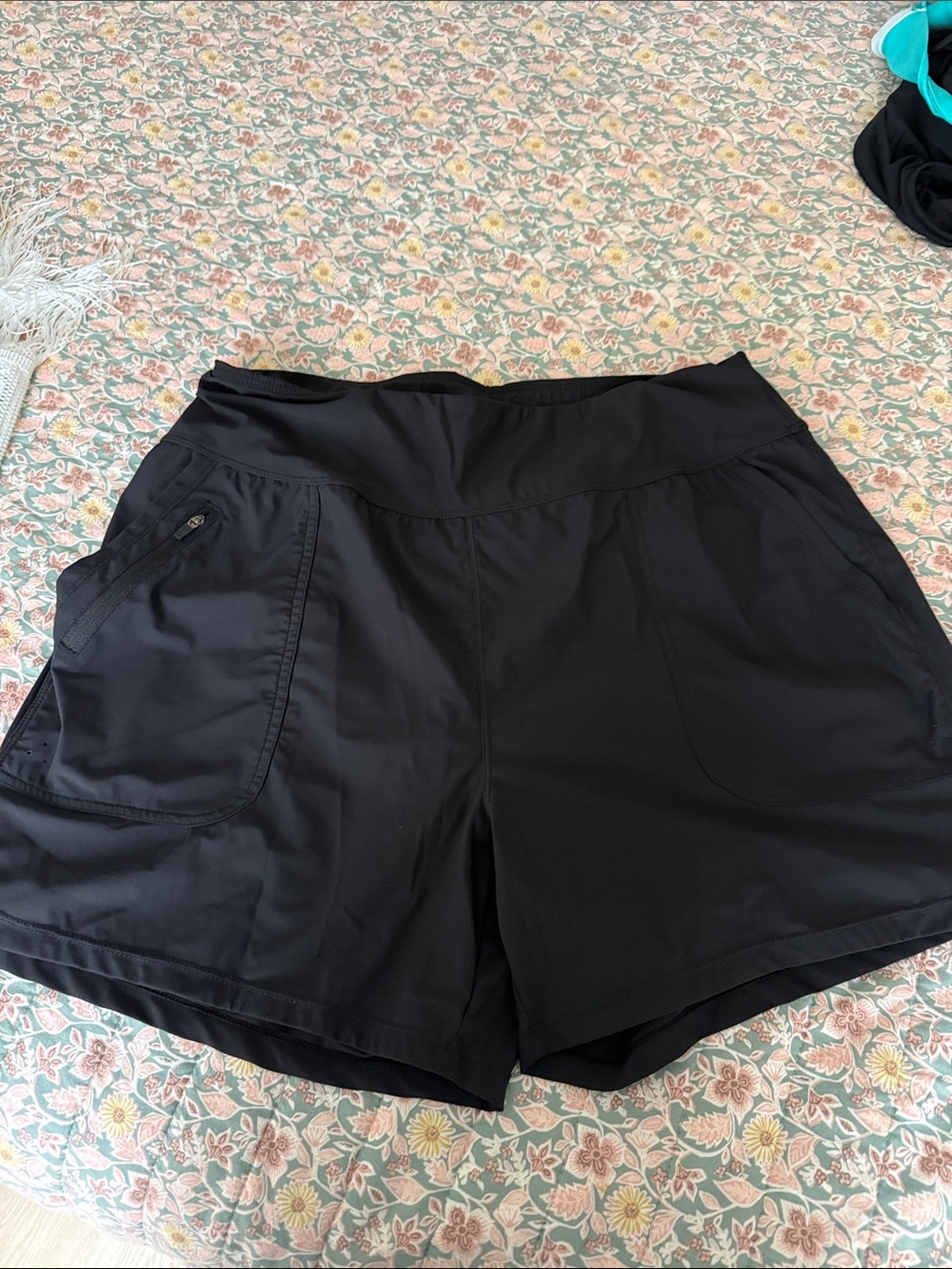 Black Women's Swim Shorts with Pocket